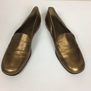 Antonio Milani Bronze Leather Loafer Shoes Size 7